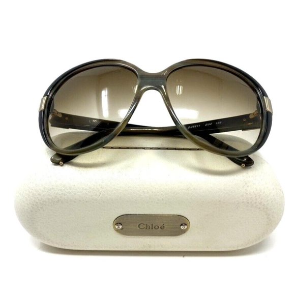 Chloé Sunglasses CL2211 C04 Green Oversized Y2K with Box Pre-Owned - Picture 1 of 10